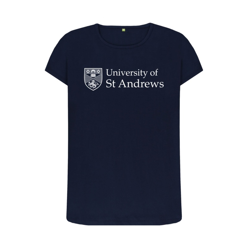 Horizontal Print Crew Neck T-Shirt Navy 8