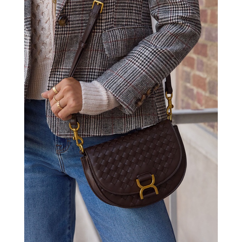 Annalyn Woven Crossbody Bag Black O/S