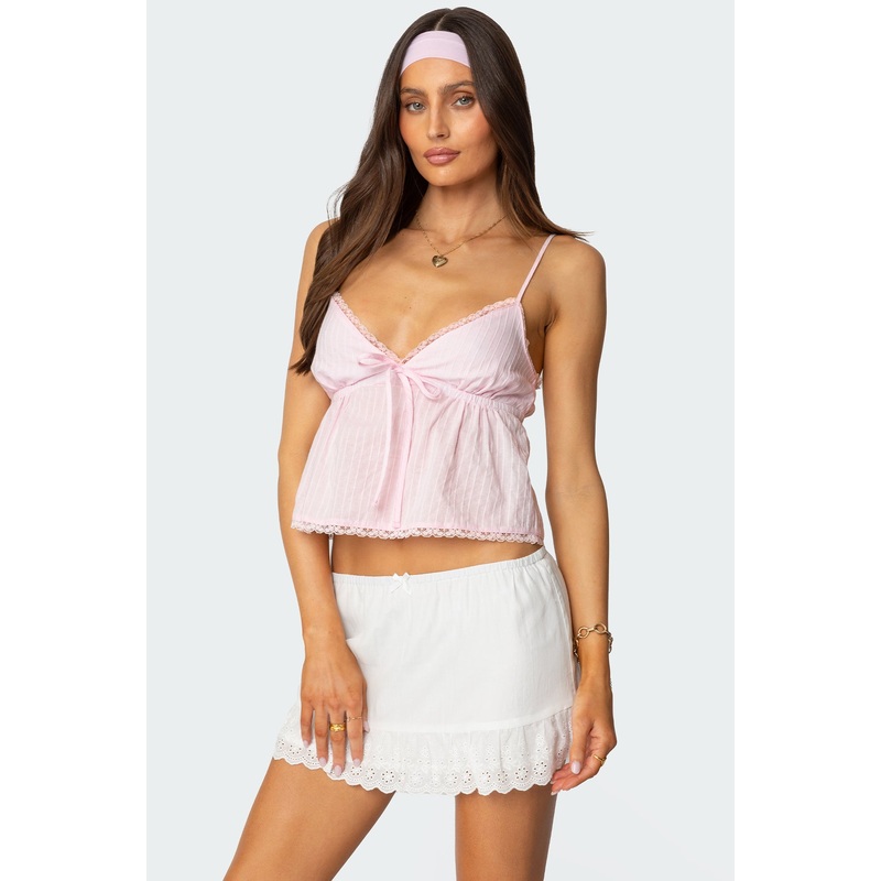 Tillie Babydoll Tank Top LIGHT PINK XS