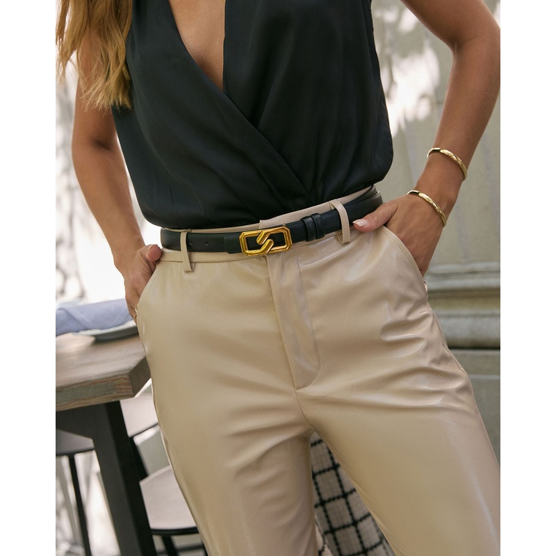 Lowen Chain Buckle Belt Black O/S