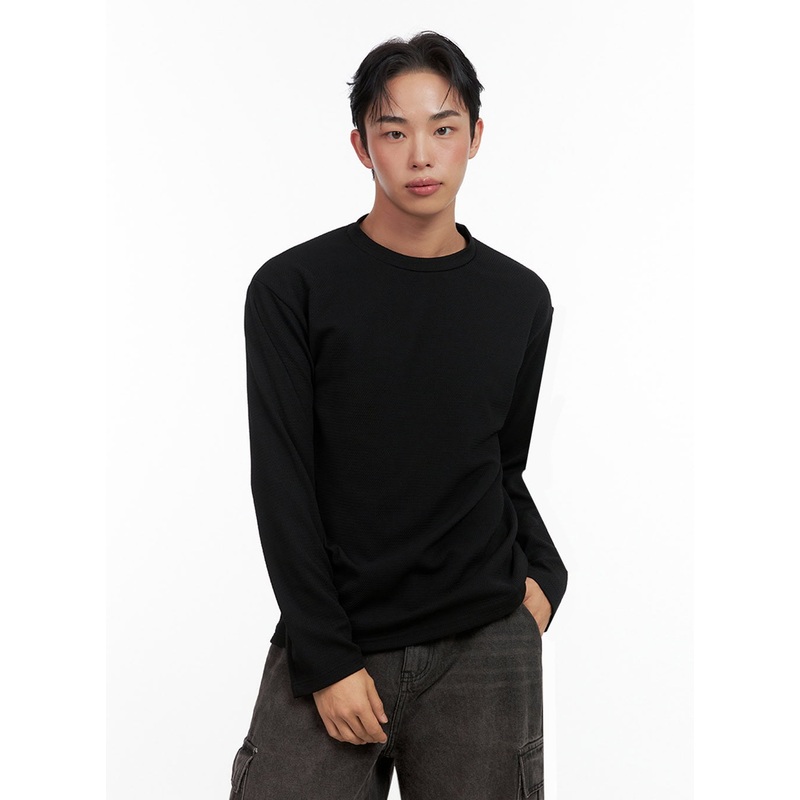 Men’s Basic Long Sleeve Tee IN426 Black M