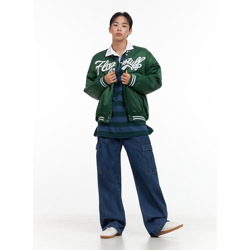 Men’s Cargo Stitch Jeans IN426 Dark blue M