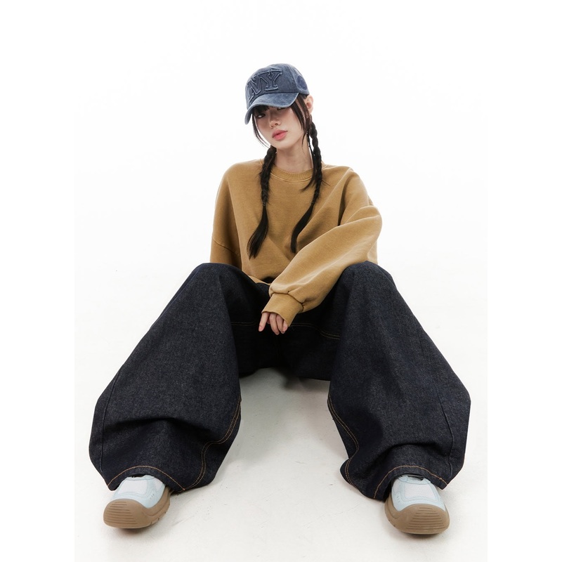 Cozy Oversized Crewneck IN427 Beige M/L