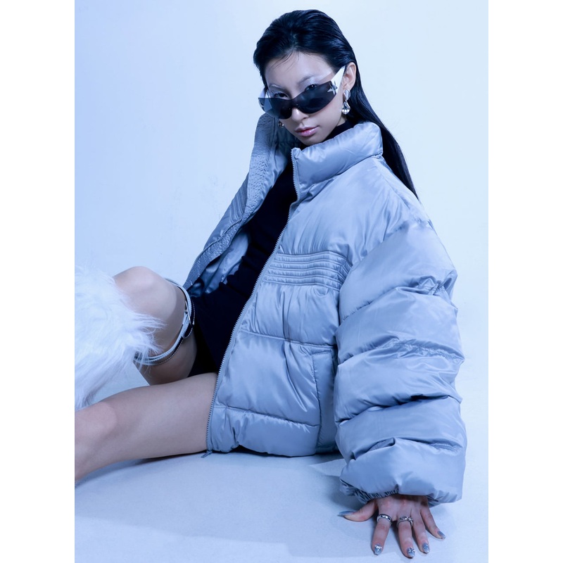 ZipUp Oversize Puffer Coat CN428 Black M/L