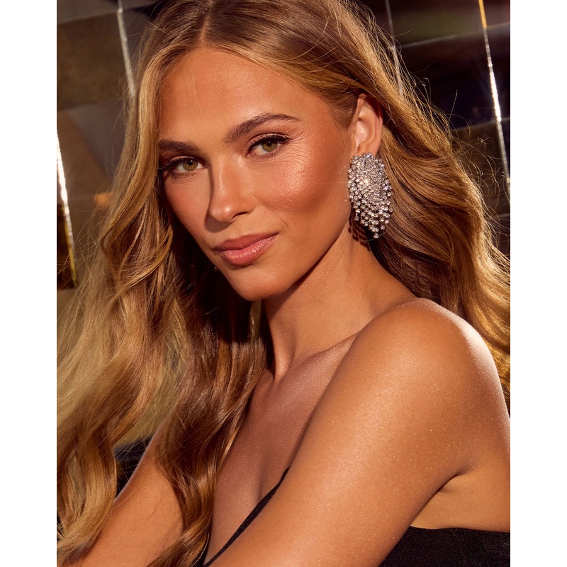 Perfect Choice Rhinestone Chandelier Earrings Clear O/S