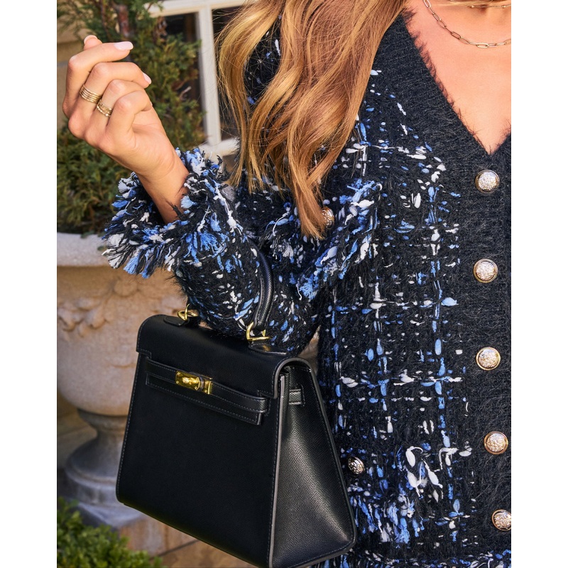 Tracey Large Structured Top Handle Bag Black O/S