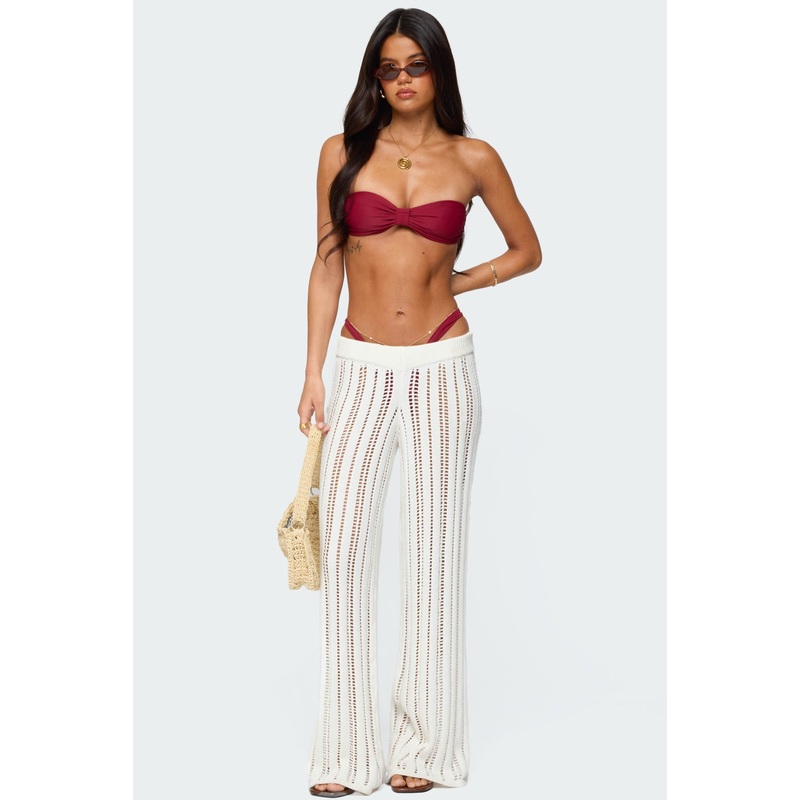 Echo Ladder Knit Pants CREAM XS