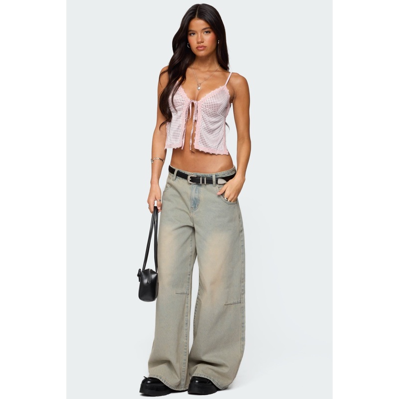 Santi Low Rise Wide Leg Jeans LIGHT BLUE XS