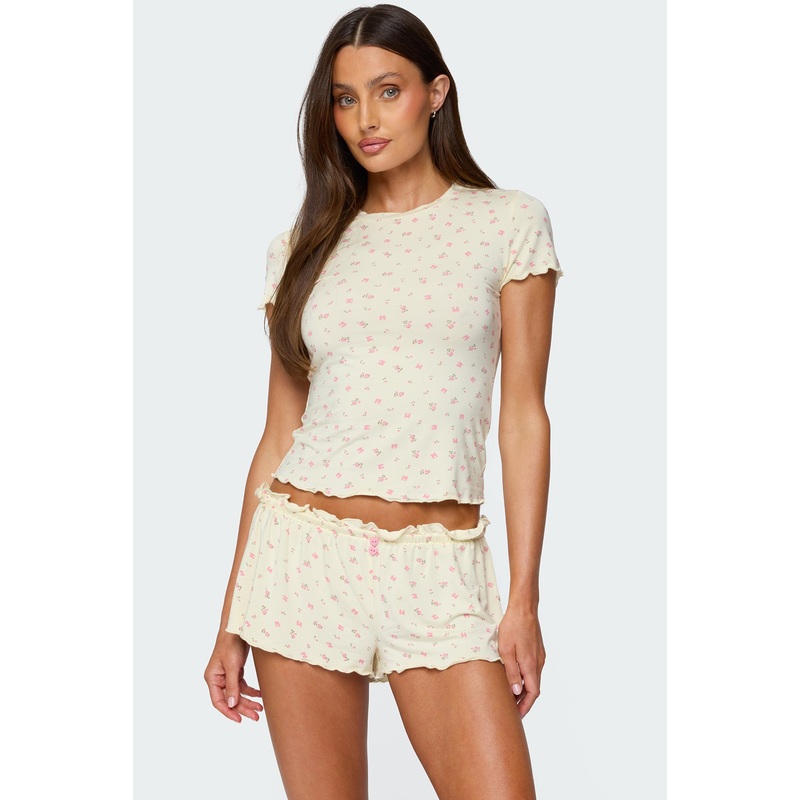 Florence Floral T Shirt YELLOW XS