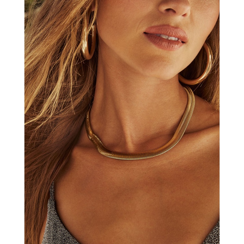 Cobra Chain Necklace Gold O/S