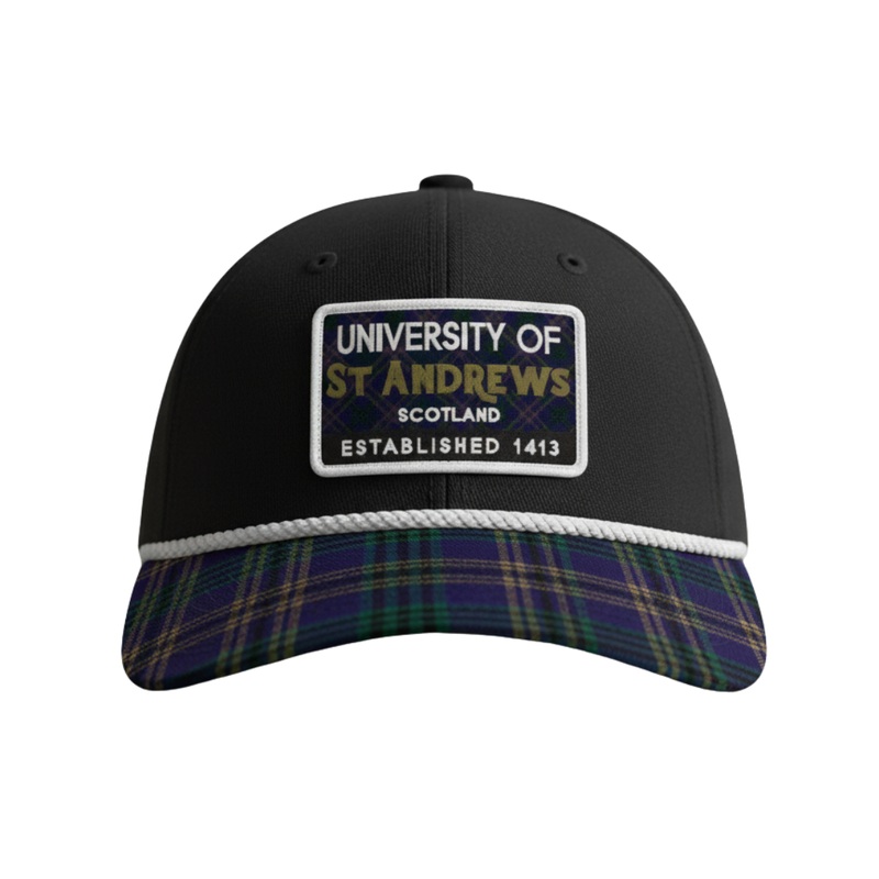 Tartan peak cap