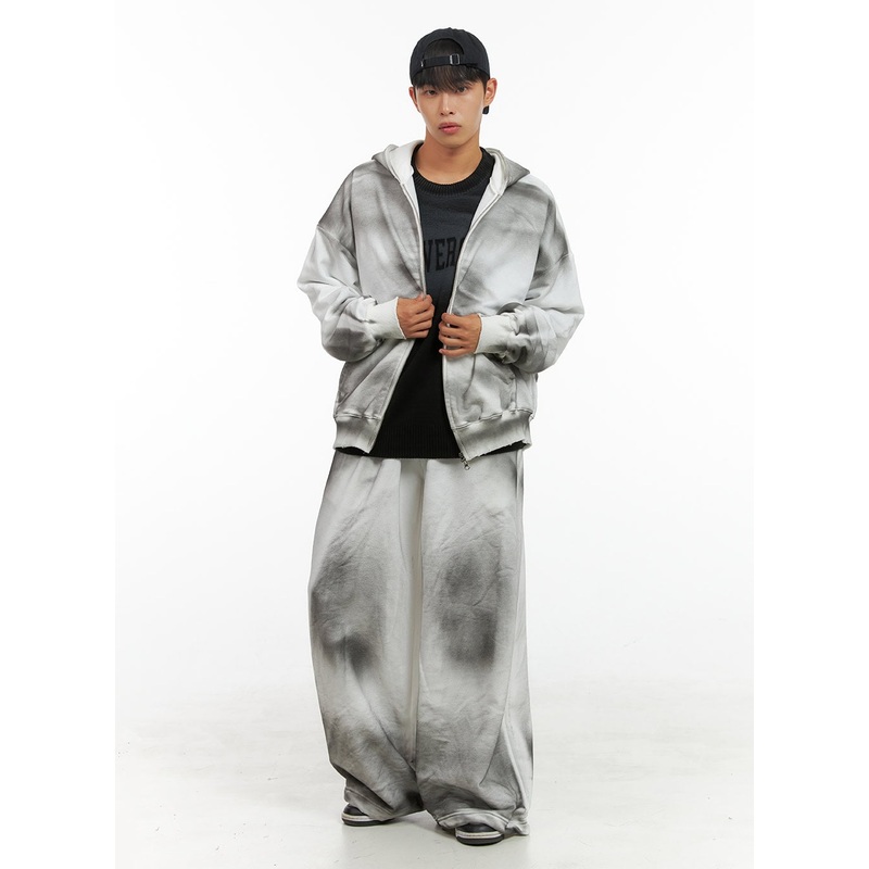 Men’s Chic Washed Sweatpants IS419 White M/L