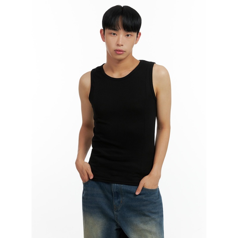 Men’s Cotton Tank Top CL429 Black M/L
