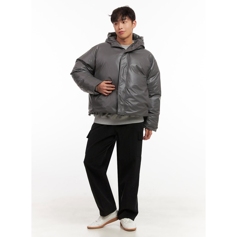 Men’s Straight-Leg Cargo Pants ID427 Black M/L