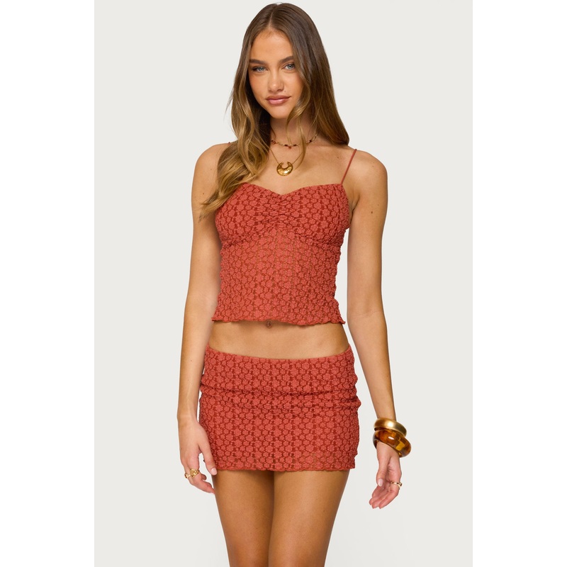 Josephina Textured Floral Tank Top HAMRA XS