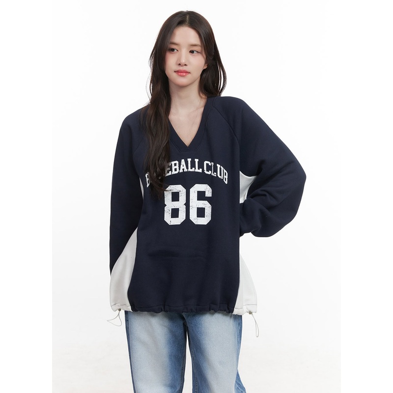 Baseball Club 86 Sweatshirt CJ514 Dark blue M/L