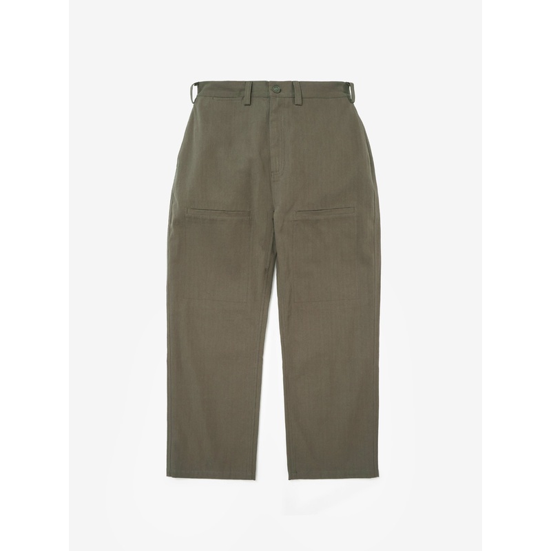 Essentials Herringbone Trousers – Moss 26