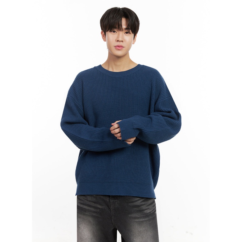Men’s Loose-Fit Sweater IJ517 Blue M/L