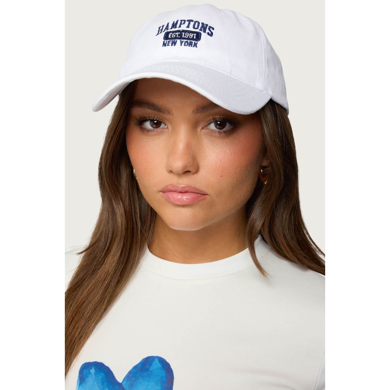 Hamptons Baseball Cap WHITE OS