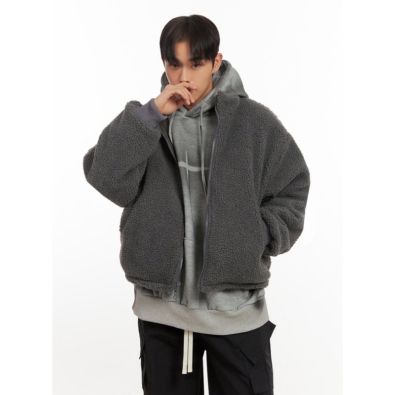 Men’s Reversible Puffer Jacket ID406 Dark gray M/L