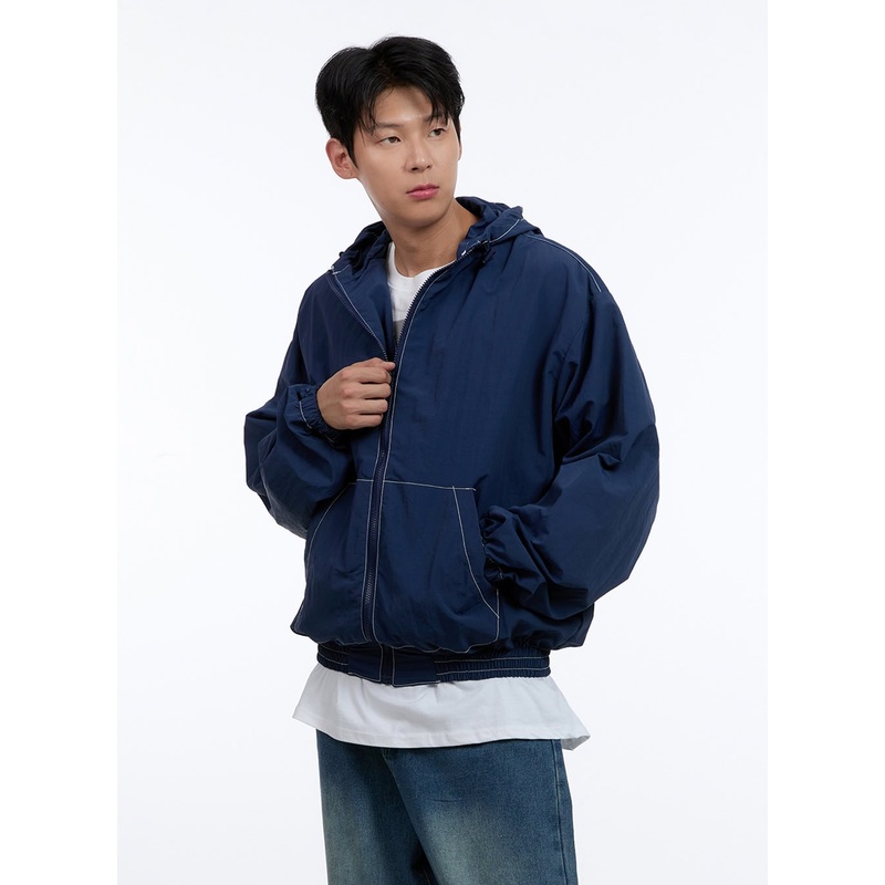 Men’s Stitch Detail Jacket IG428 Blue M/L