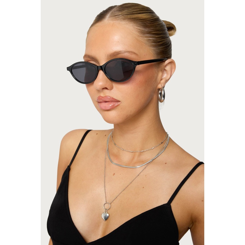 Arlo Oval Sunglasses BLACK OS