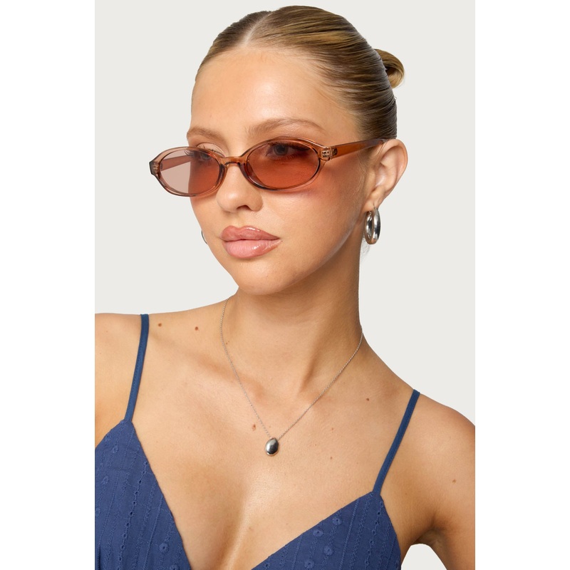 Clarke Oval Sunglasses BROWN OS