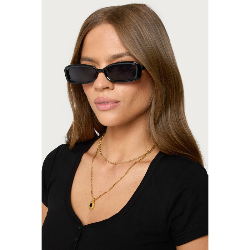 Demie Square Sunglasses BLACK OS
