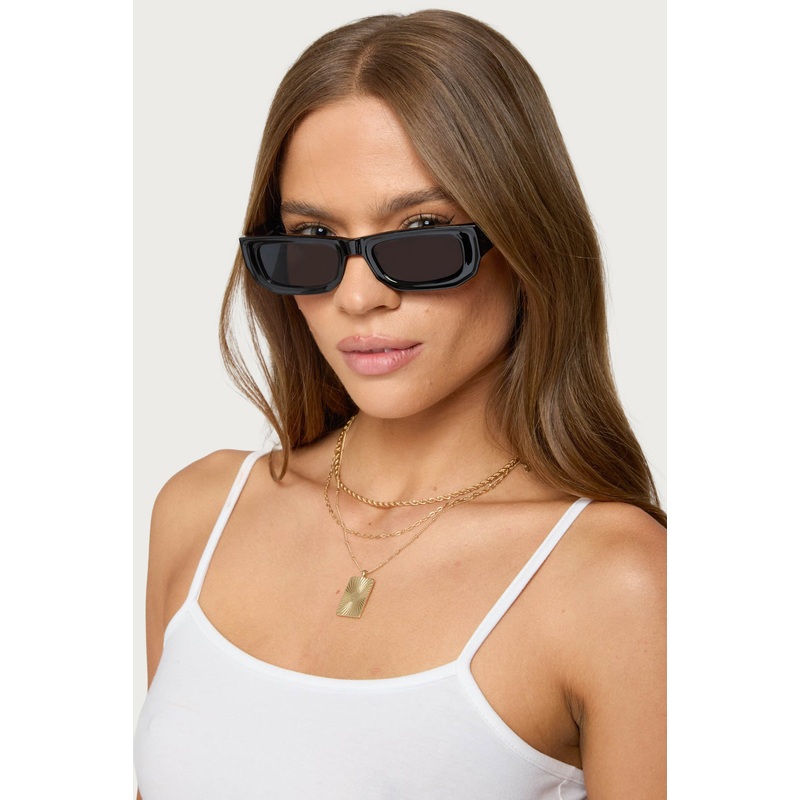 Matea Rectangle Sunglasses BLACK OS