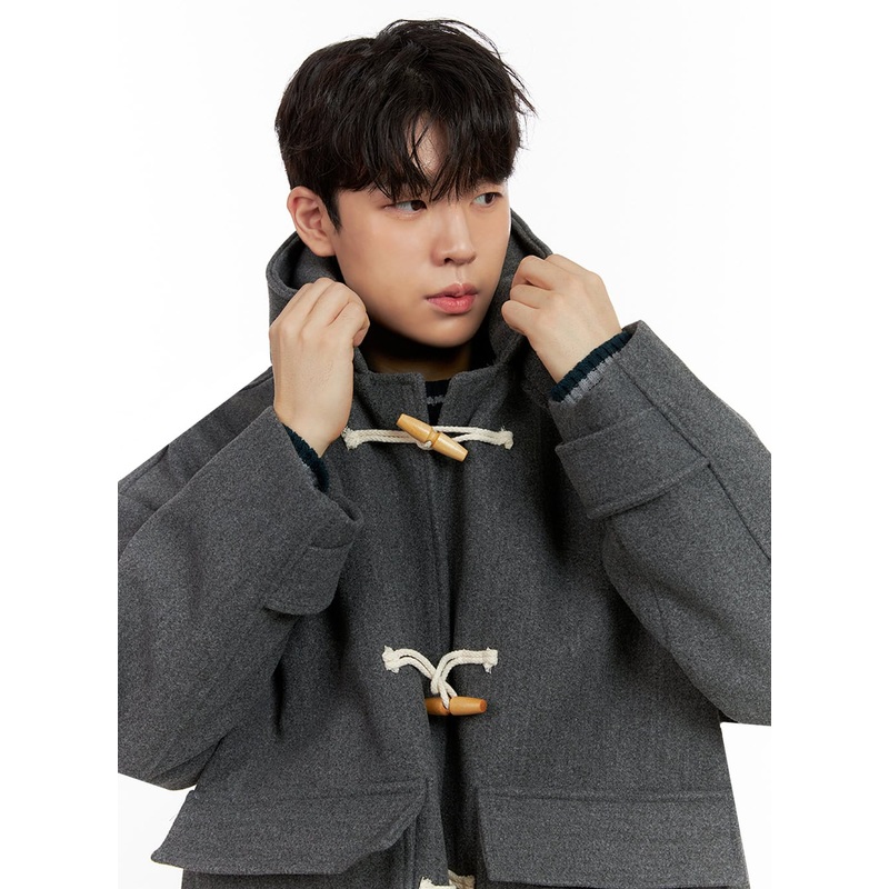 Men’s ComfyChill Polyester Hoodie Coat IN422 Dark gray M/L