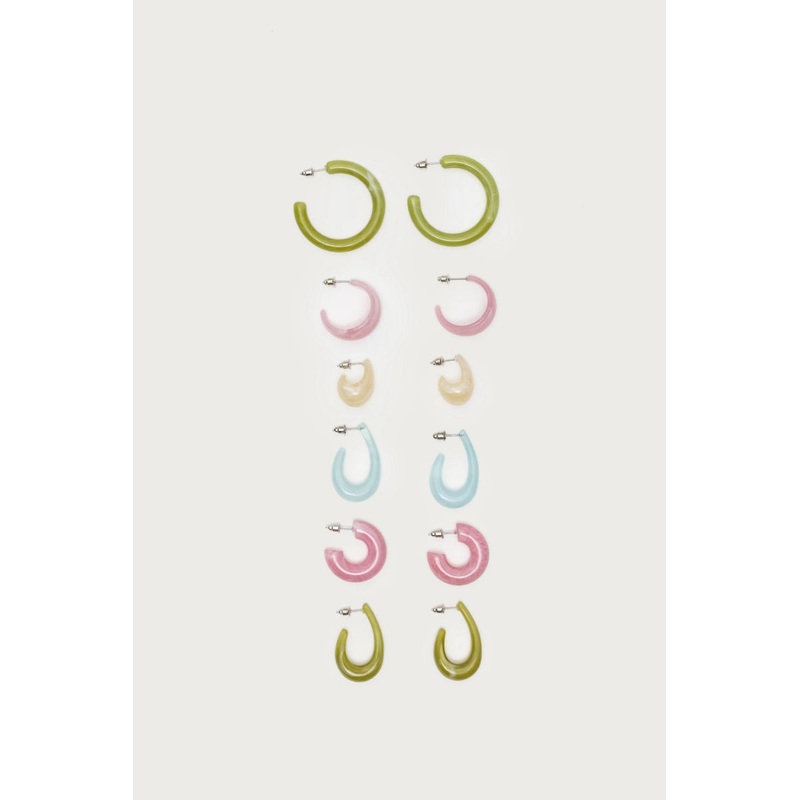 Pastel Hoop Earrings Pack MIX OS