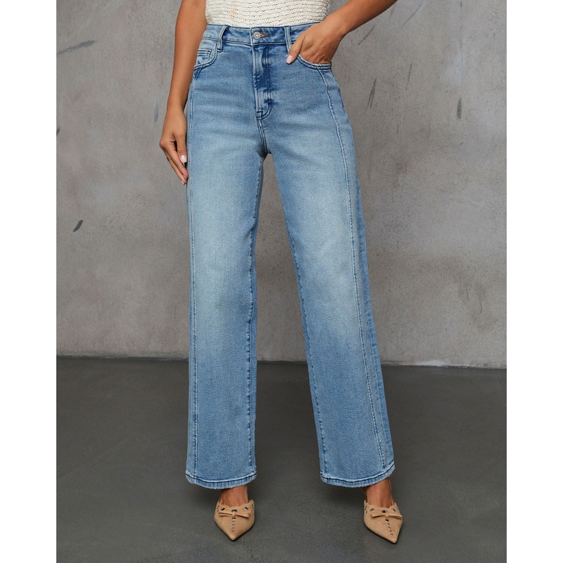 Tomcat Stretch High Rise Relaxed Denim Medium Blue 24