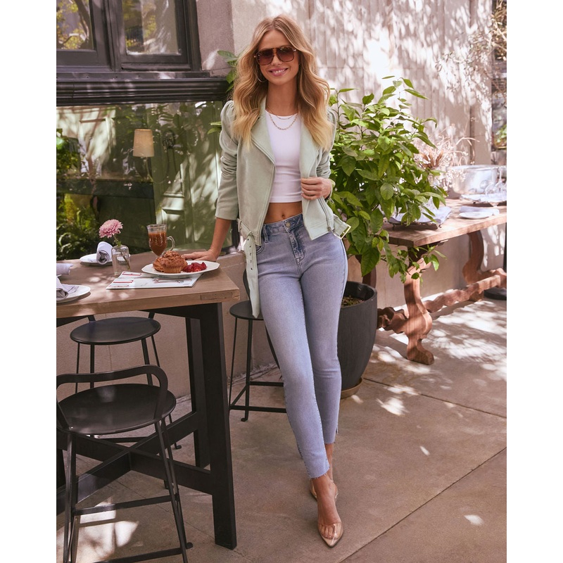 Kamren Super Stretch Slit Skinny Jeans Medium Wash 24