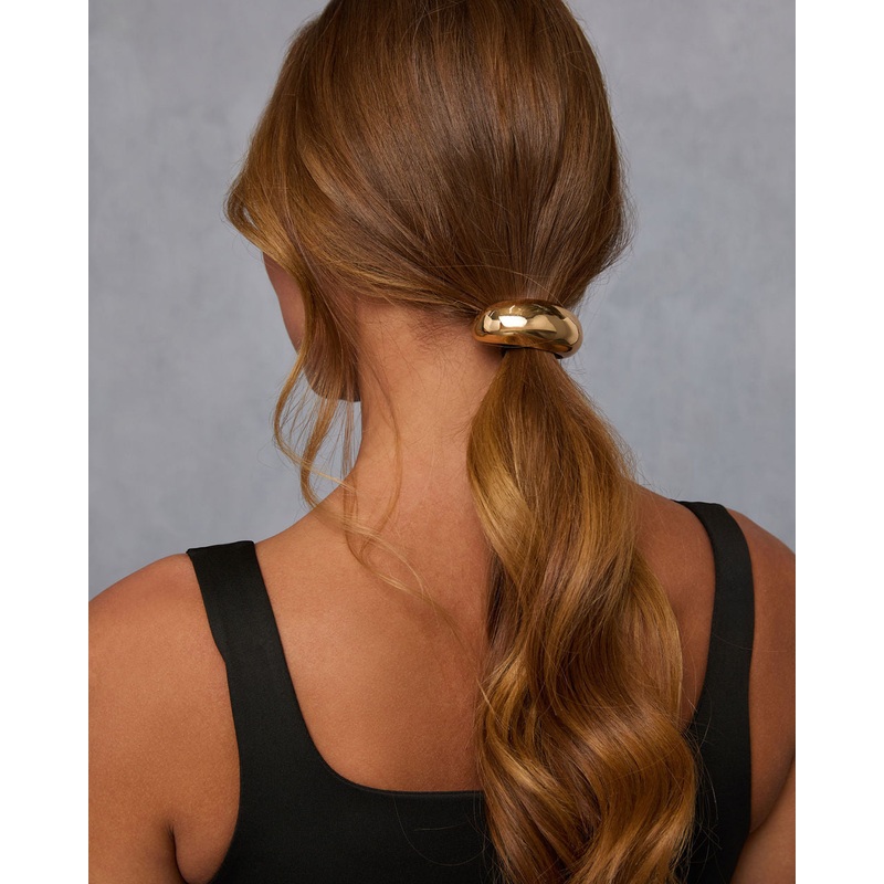 Satya Glossy Dome Pony Cuff Gold O/S