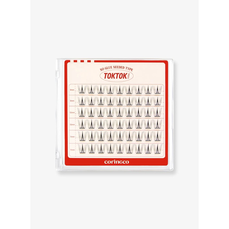 TOKTOKHARA No Glue Eyelash  Light (54pcs) 01 CHERRY COKE