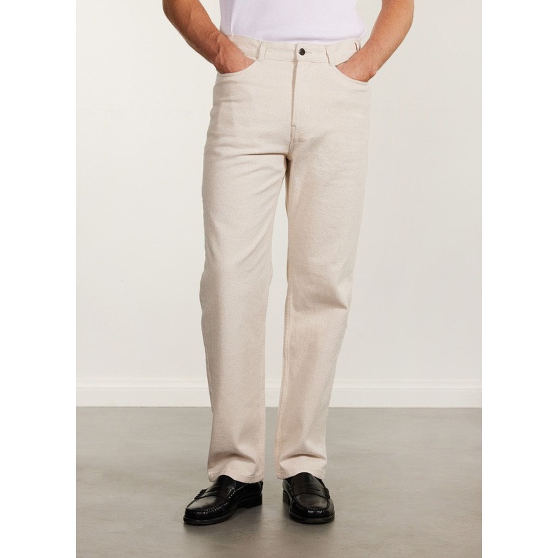 5 Pocket Twill Trousers | Ecru 28