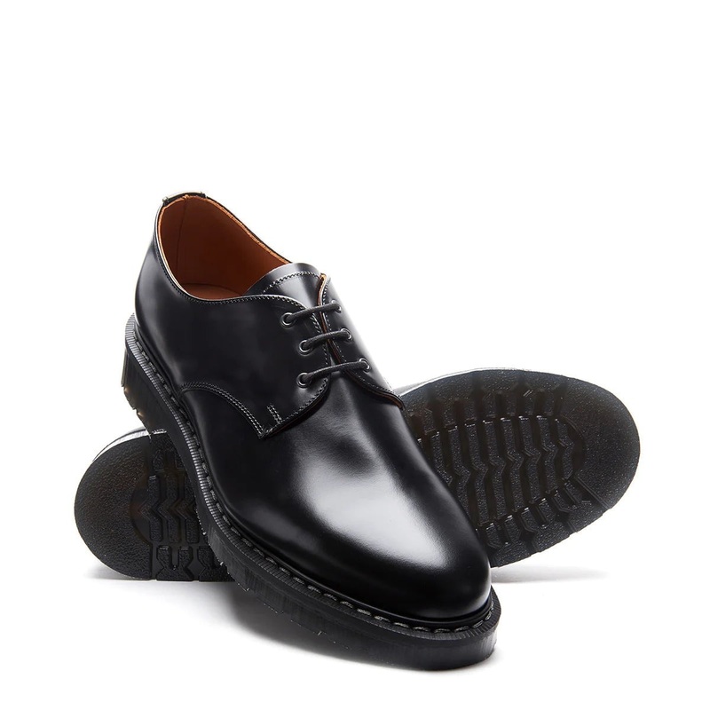 Solovair | Hi-Shine Gibson Shoe | Black 7