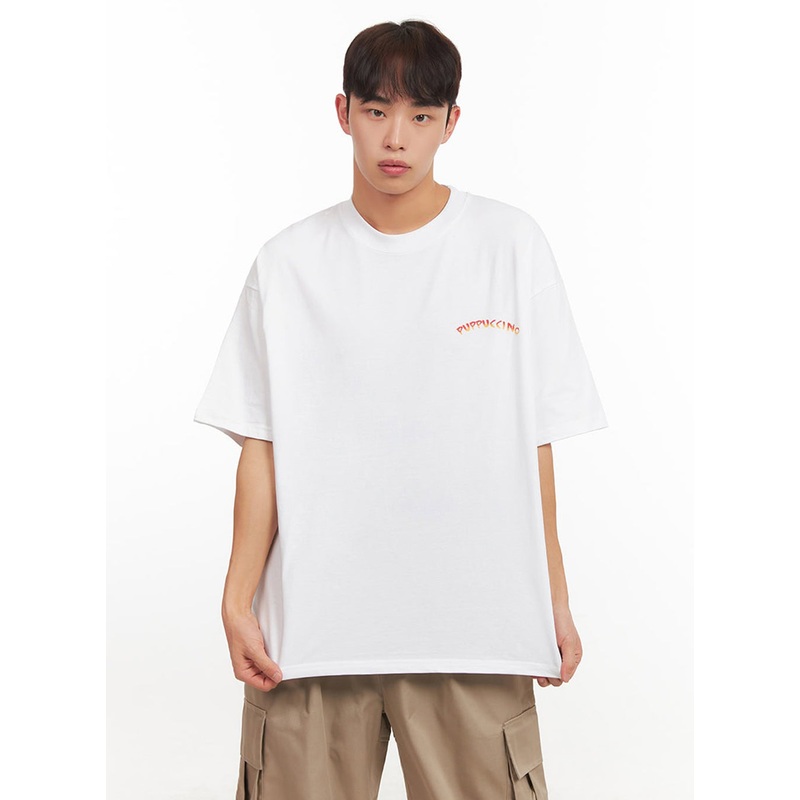 Men’s Logo Oversized T-Shirt IF517 White M/L