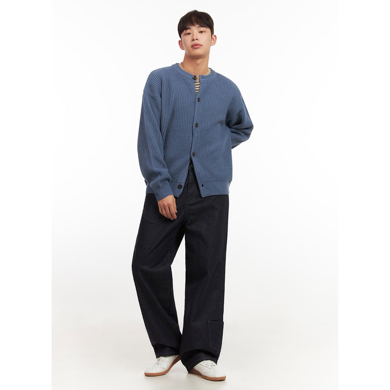 Men’s Pocket Detail Denim Pants IF517 Dark blue 1XS