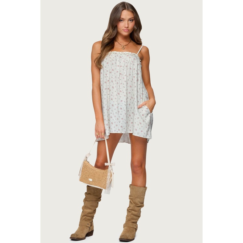 Patti Floral Mini Dress CREAM XS