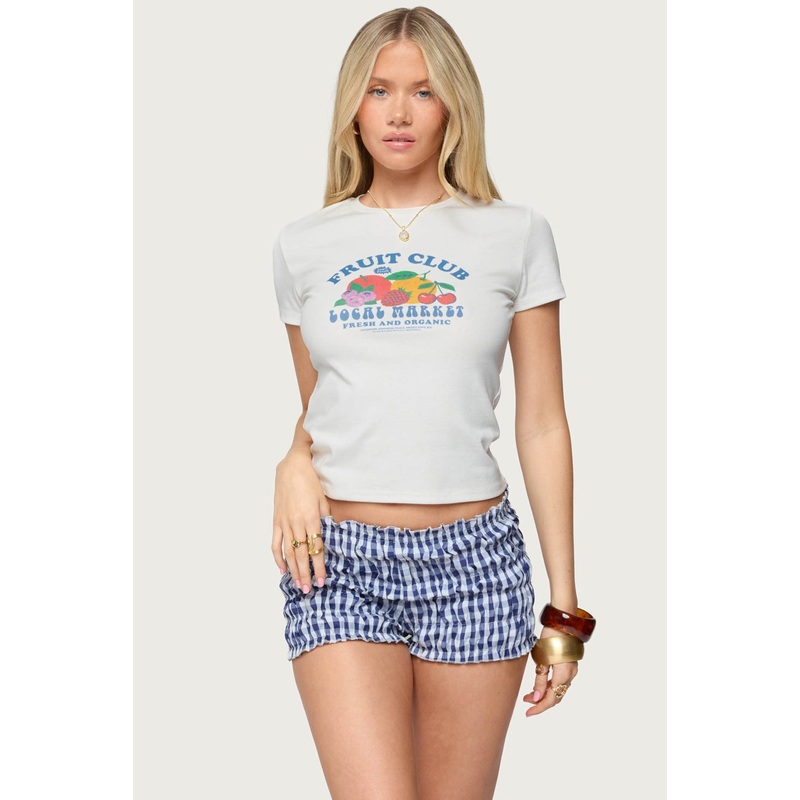 Fruit Club Graphic T Shirt WHITE XS