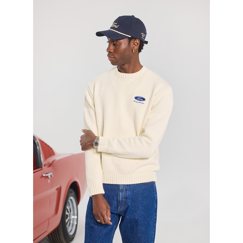 Crewneck Jumper | Percival x Ford | Ecru XS