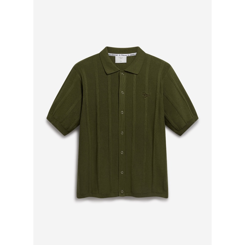 Assisi Knitted Shirt | Cotton | Olive XS
