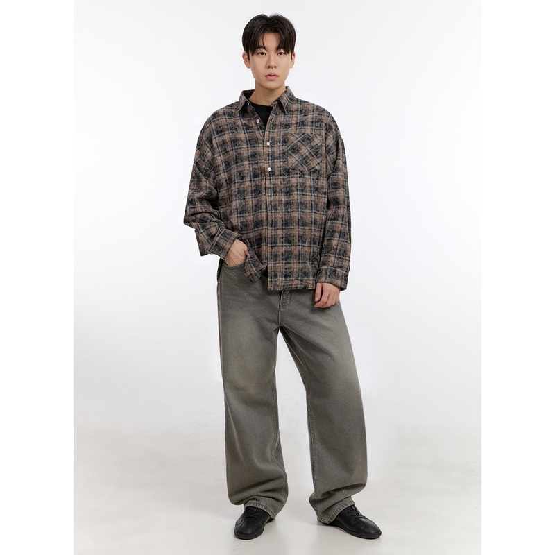 Men’s Wide-Fit Jeans IF528 Dark gray S