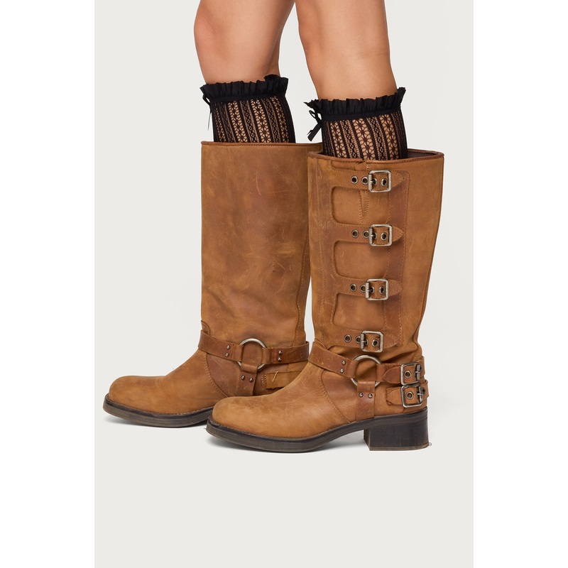 Sheer Lace Socks BLACK OS