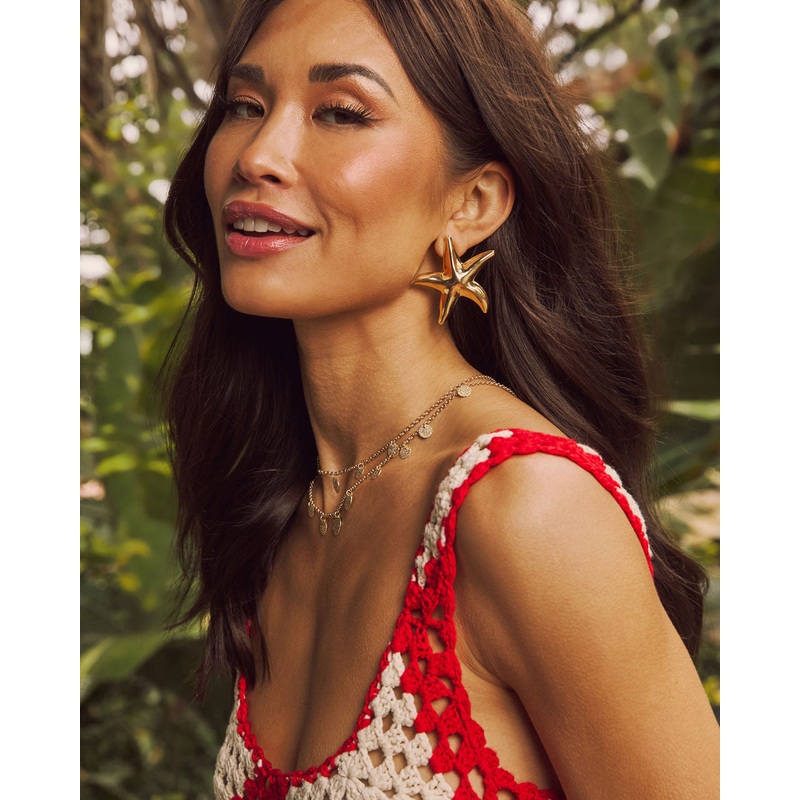 Norah Starfish Stud Earrings Gold O/S