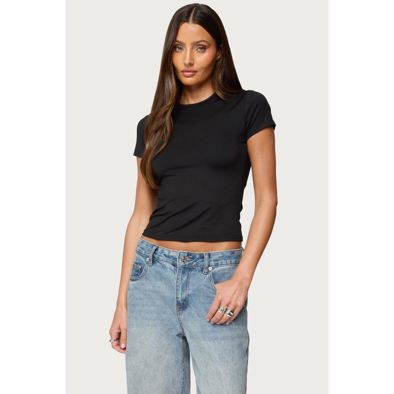 Tay Short Sleeve Top BLACK XS