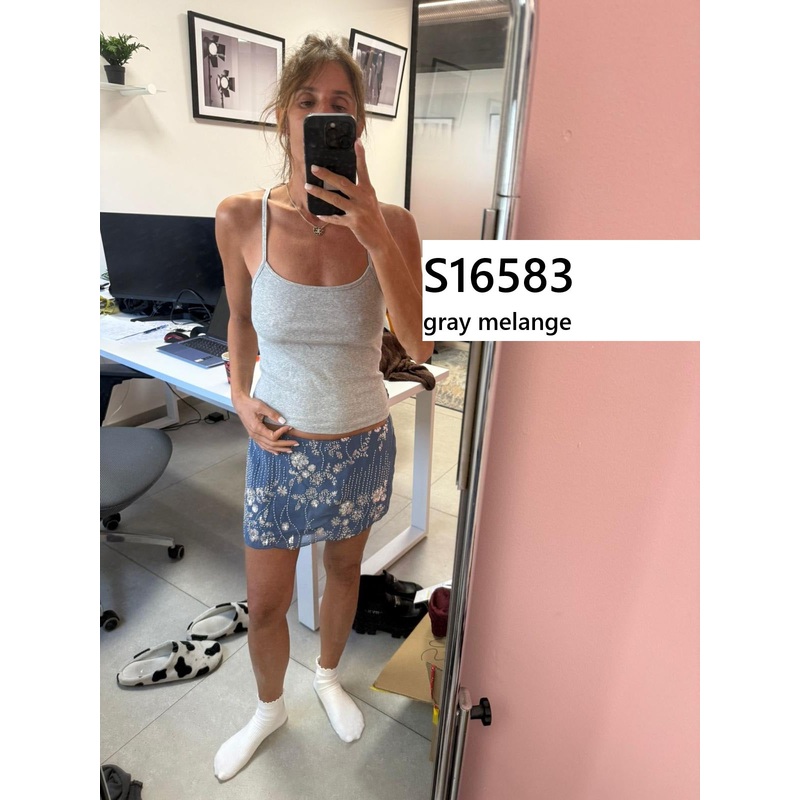 Deanna Tank Top GRAY-MELANGE XS