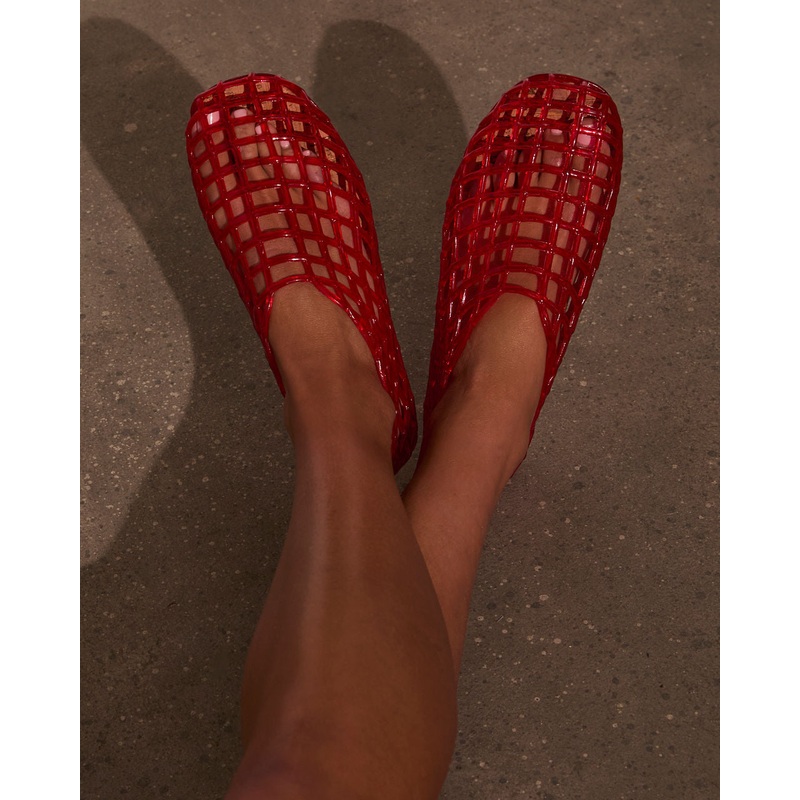 Marlie Basket Jelly Flats Blue 6