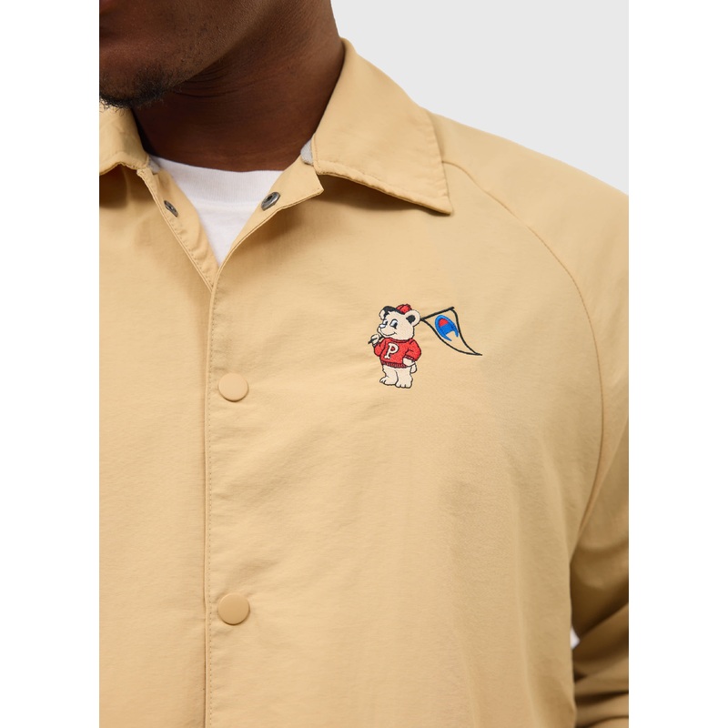 Bear Mascot Nylon Jacket | Percival and Champion | Camel XS